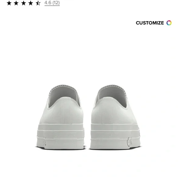 NEW 7. Custom Chuck Taylor All Star Lift Platform Wedding White - Picture 6 of 6